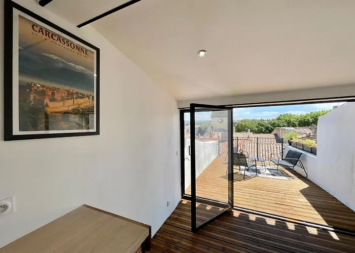 Apartament Rooftop N°38 - Et - Vue Cite Medievale Carcassonne